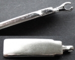 Metal Zip Puller Silver 35mm