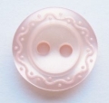 13mm Pink Pattern Edge Sewing Button