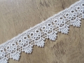 Guipure Lace Trimming White 42mm