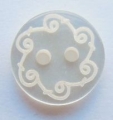 10mm Cream Pattern Sewing Button