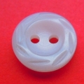 13mm Pattern Edge White Sewing Button 3044