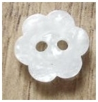 11mm Marble White Daisy Sewing Button