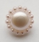 10mm Half Ball Pearl Pink Flower Sewing Button