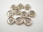 10 x 16mm Gold Sewing Buttons Flat 4 Hole