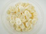 96 x 12mm Cream Shadow Stripe 4 Hole Sewing Buttons
