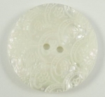 30mm Laser Etched Pattern Marble Cream Sewing Button