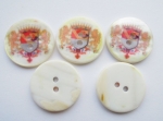 23mm Coat Of Arms Agoya Shell Mother of Pearl Button