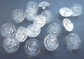 15mm Clear Crystal Rose Sewing Button