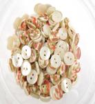 100 x 11mm Shadow Stripe MOP Cream Sewing Buttons