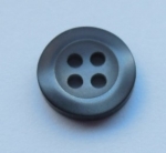11mm Shadow Stripe Black 4 Hole Sewing Button