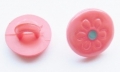 10mm Flower Centre Pink Shank Sewing Button