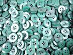 1000 x 15mm Green 4 Hole Sewing Buttons Wholesale