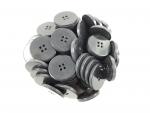 64 x 20mm Black 4 Hole Sewing Buttons