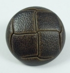 Leather Look Sewing Button 30mm Chocolate Brown