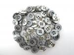 15mm Real Shell Button LIBERTY Mother Of Pearl Smoke Trochus Shell