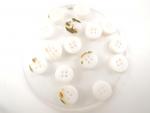 15 x JACK WILLS Real Shell Buttons Mother Of Pearl River Shell 11mm