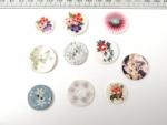 10 x Floral Real Shell Buttons Mother Of Pearl River Shell 20mm 25mm