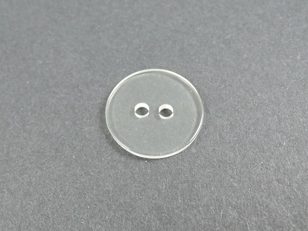 100 x 20mm Clear Sewing Buttons