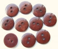 100 x 12mm Mahogany Baby Sewing Buttons