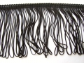 Charleston Dress Loop Tassel Fringe 4 Inch Black