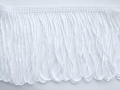 Charleston Dress Loop Tassel Fringe 6 Inch White