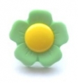 Novelty Button Flower Yellow and Pastel 15mm