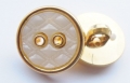 18mm Pearl and Gold Rim Sewing Button