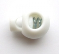 Round Cord Stopper Toggle 19mm White