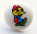 Novelty Button Round Duck 15mm