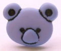 Novelty Button Teddy Face Lilac 15mm