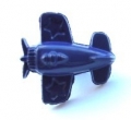 Novelty Button Aeroplane Navy Blue 15mm