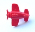 Novelty Button Aeroplane Red 15mm
