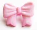 Novelty Button Bow Pink 16mm