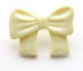 Novelty Button Bow Cream 16mm
