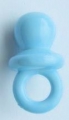 Novelty Button Baby Dummy Light Blue 20mm