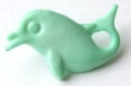 Novelty Button Dolphin Light Green 17mm