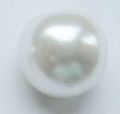 8mm Round Pearl White Sewing Button