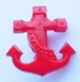 Novelty Button Anchor Red 16mm