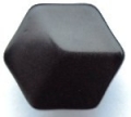 11mm Hexagon Shank Black Sewing Button