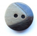 17mm Chunky Two Tone Dark Brown Sewing Button