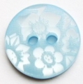 13mm Flower Light Blue Sewing Button