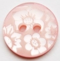 15mm Flower Pink Sewing Button