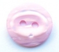 15mm Oval Stripe Pink Sewing Button