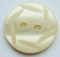 15mm Hexagon Top Cream Sewing Button