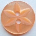 100 x 11mm Star Center Orange Sewing Buttons