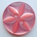 100 x 14mm Star Center Cerise Pink Sewing Buttons