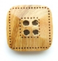15mm Wood Square Sewing Button