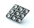 11mm Diamante Effect Square Sewing Button