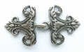 Silver Frog Fasteners Clasp 25mm Metal 2 Piece Set