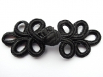 Black Frog Fasteners Clasp 30mm Fabric 2 Piece Set
